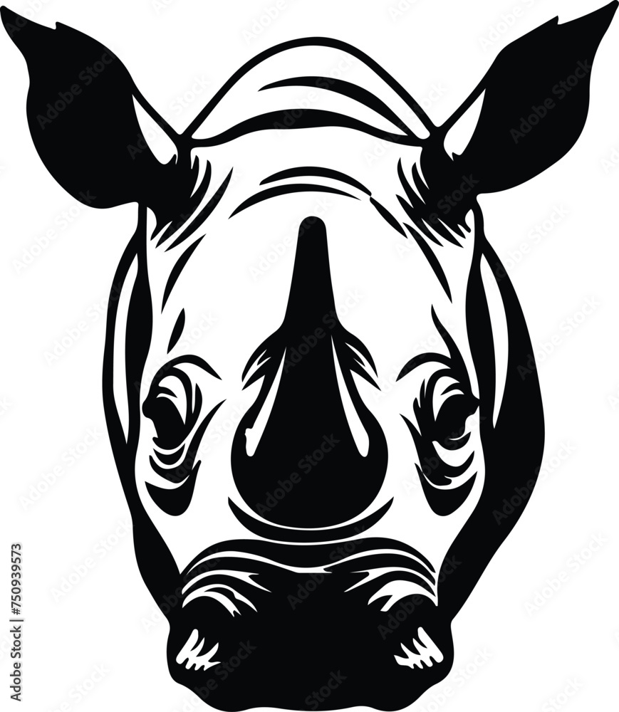 rhino silhouette rhino silhouette