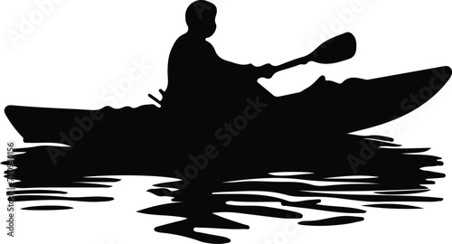 kayaker  silhouette