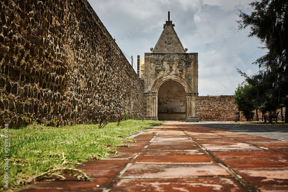Convento de San Francisco de Asís de Calpan, Puebla, México Stock Photo ...
