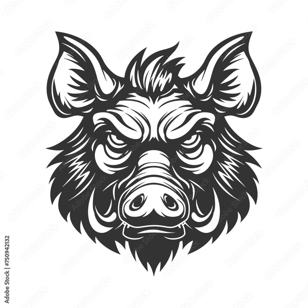 Razorback Illustration Clip Art Design Shape. Wild Boar Silhouette Icon Vector. Razorback Illustration Clip Art Design Shape. Wild Boar Silhouette Icon Vector.