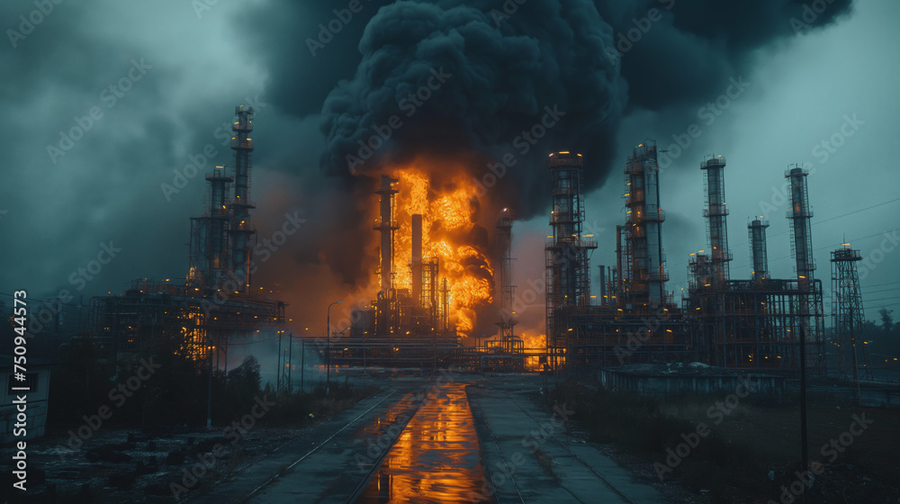 oil, natural gas refinery explosion