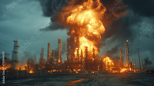 oil, natural gas refinery explosion