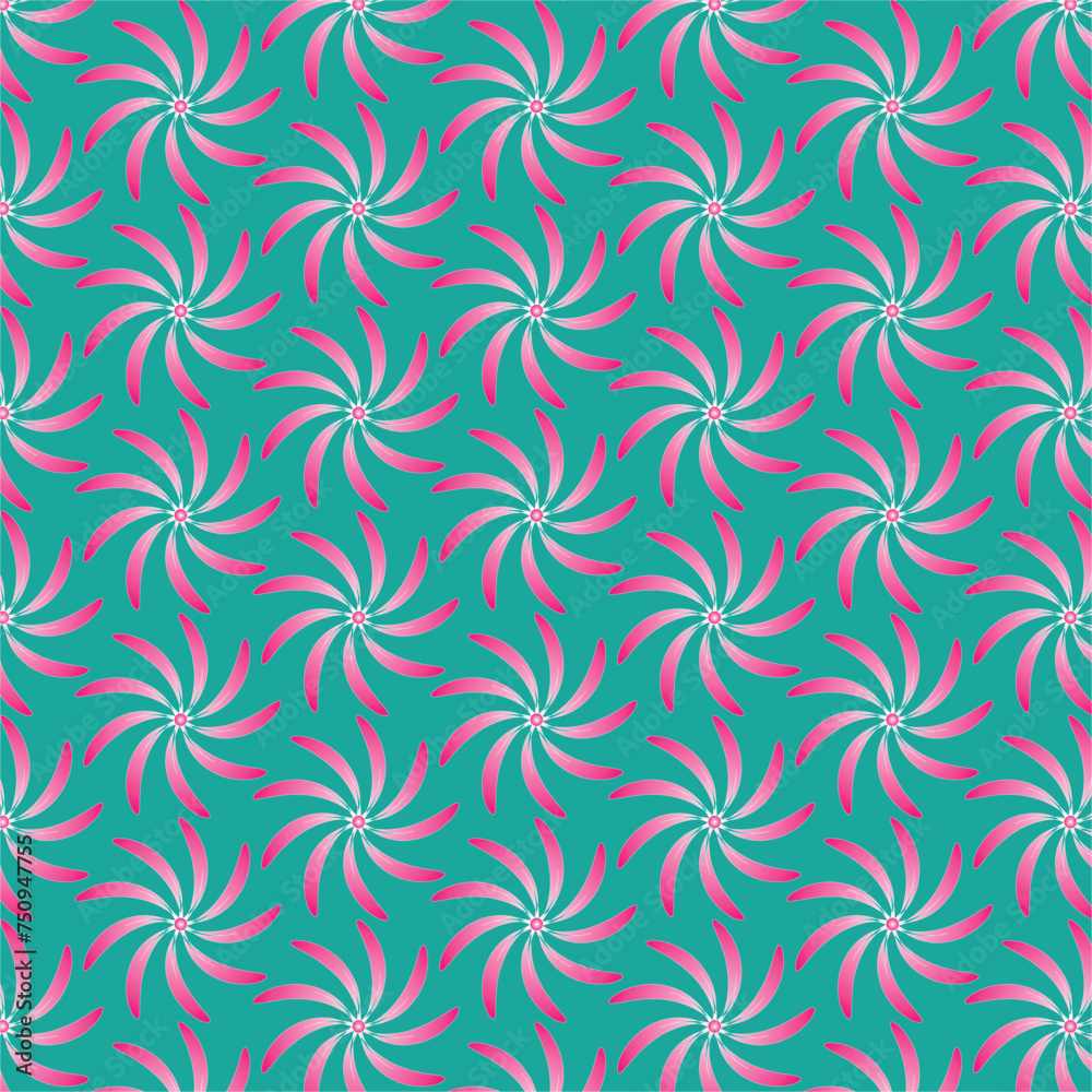Obraz premium Abstract floral pattern background vector. Seamless texture for fashion, textile design, on wall paper, wrapping paper, fabrics and home decor. Simple repeat pattern.