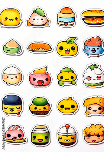 new emoji sushi stickers in the style