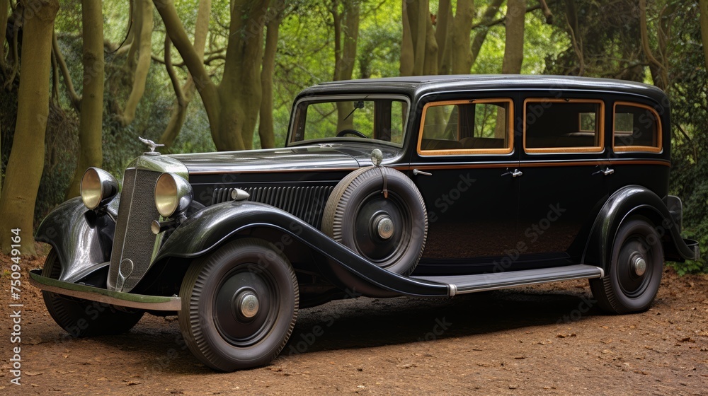 1930s american vintage car, classic design, 20th century nostalgia, retro automobile from bygone era