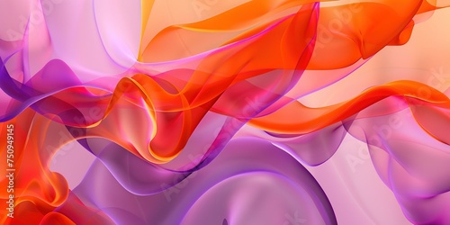 Holographic abstract orange pattern. Vibrant background silk swirl style. Tie dye art gradient effect. 