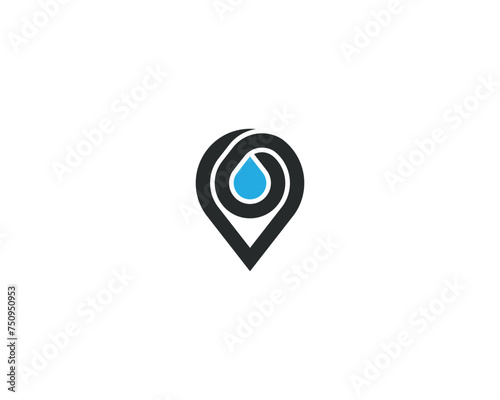 Free Download Water Pin Drop Logo Concept sign icon symbol Element Design. Aqua, Water, Geotag, Map, Location Logotype. Vector illustration template - GFXLoad