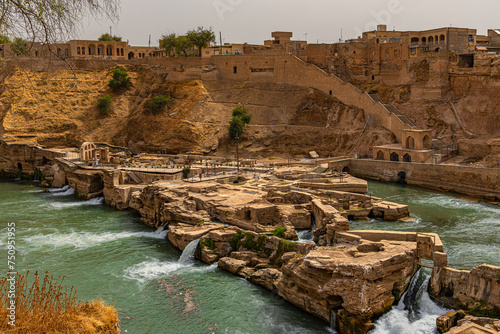 Iran. Shushtar city, Khuzestan Province. Shushtar Historical Hydraulic System (UNESCO World Heritage Site) from the Sassanid era (complex of dam, bridges and canals)