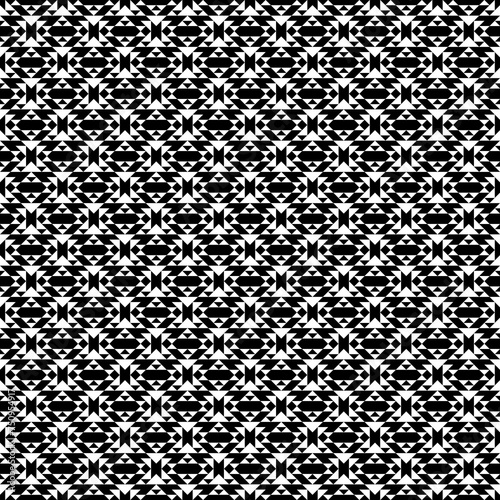 Seamless pattern. Textile print. Geometric backdrop. Ethnic motif. Forms, checks background. Diamonds, triangular shapes, polygons wallpaper. Rhombuses, triangles, figures ornament. Vector artwork