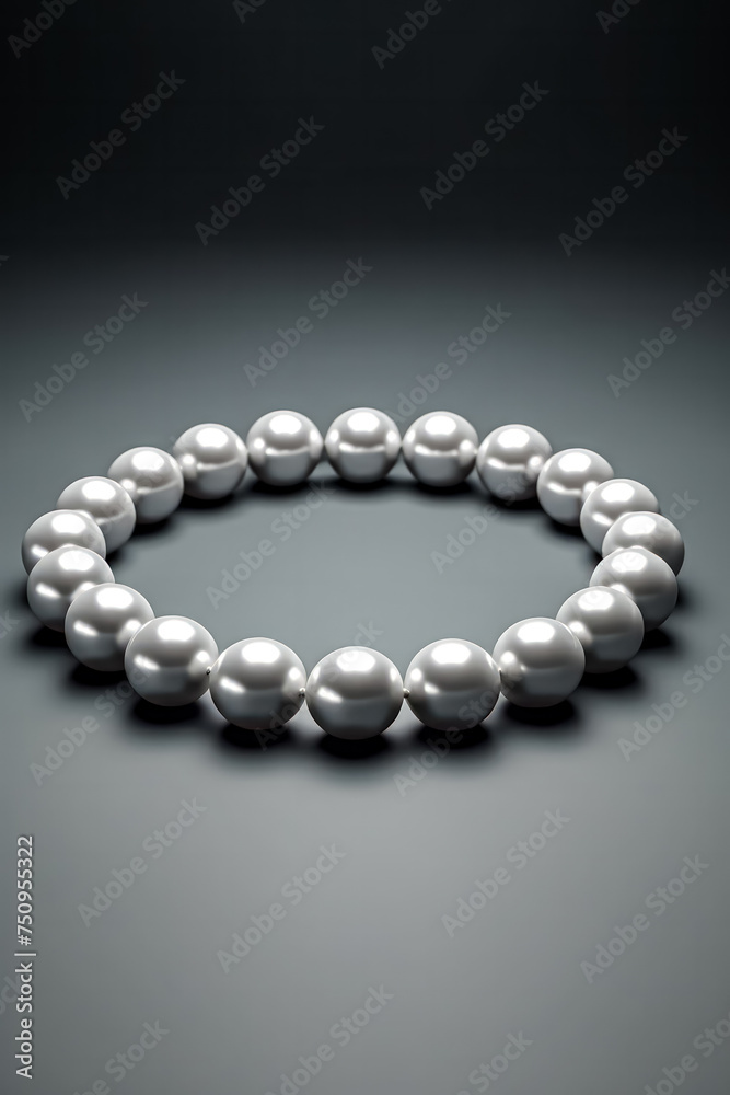 Obraz premium An exquisite natural pearl bead bracelet, a symbol of elegance and sophistication, beautifully crafted for refined fashion statements.