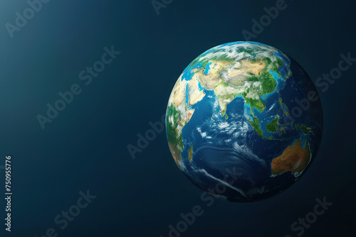 An image of the Earth globe from space focusing on Asia  perfect for global awareness campaigns and international environmental collaborations.