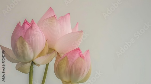 a couple of pink flowers sitting on top of a white wall next to a vase with a flower in it.