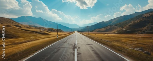 Empty highway from top view