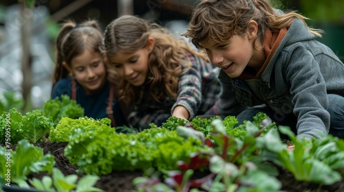 Families making compost from food waste