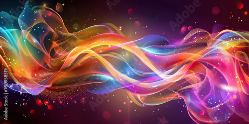 A vibrant abstract background featuring an array of colorful lights creating a dazzling display.