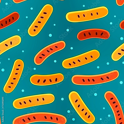 sausages with shadow pattern banner wallpaper simple