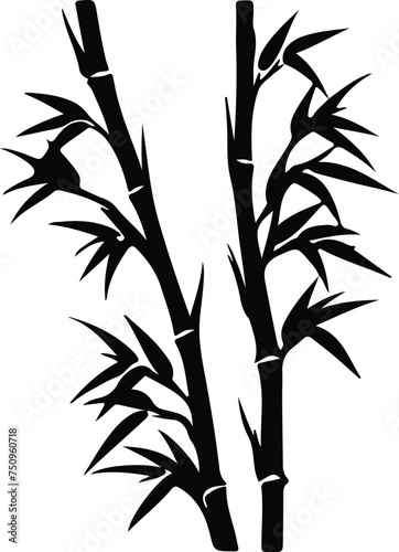 bamboo shoots  silhouette