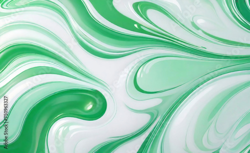 Illustrazione astratta dello sfondo della pittura ad acquerello: morbido colore verde acquamarina pastello e linee dorate, con texture banner di carta marmorizzata fluida liquida photo