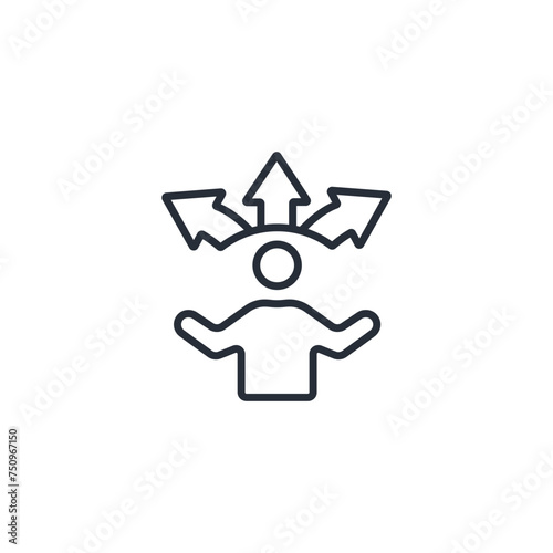 alternative direction icon. vector.Editable stroke.linear style sign for use web design,logo.Symbol illustration.