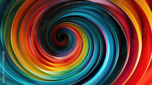 A vibrant multicolored spiral design  perfect for various creative projects