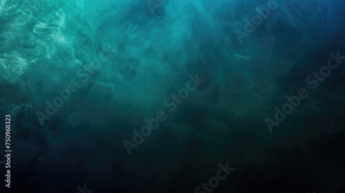 Close-up of swirling blue and green smoke. Perfect for graphic design projects