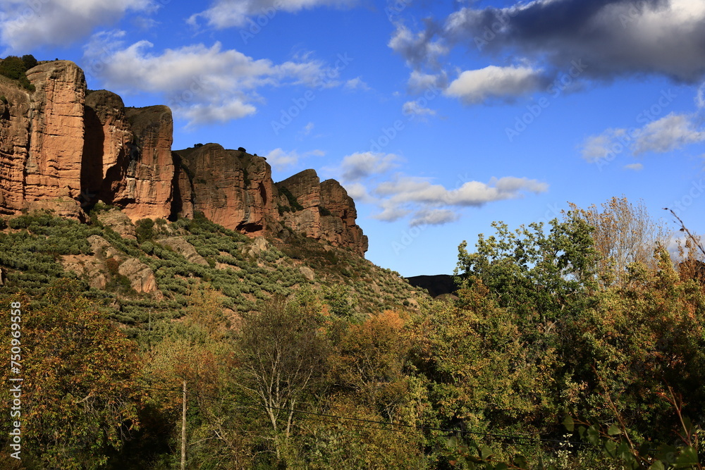 Peña Bajenza is a large rock formation situated just above the village of Islallana in the Spanish province of La Rioja