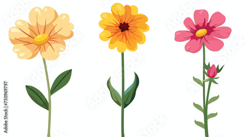 Beautiful flower cute icon vector illustration desig