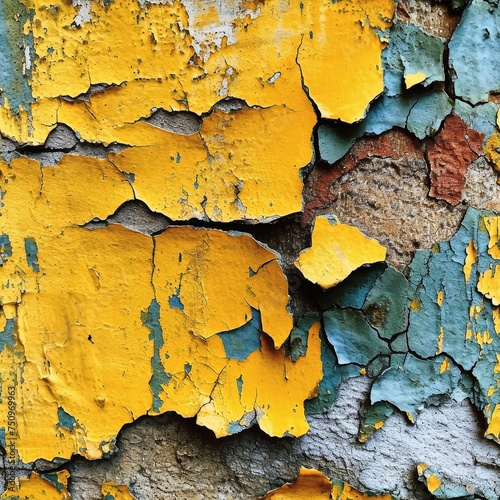 Seamless peeling paint wall surface texture. photo