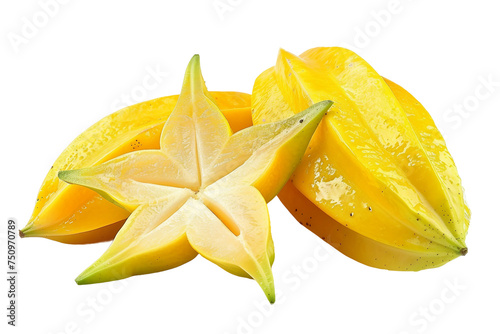 Star Fruit Isolated on Transparent Background