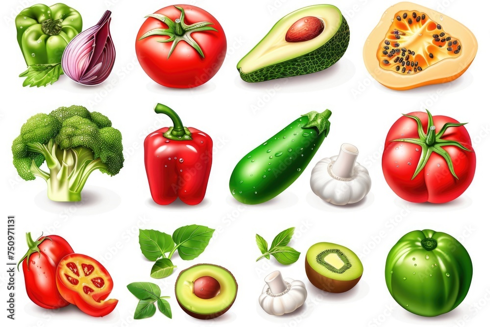 Fresh produce assortment suitable for various healthy lifestyle concepts Fresh produce assortment suitable for various healthy lifestyle concepts