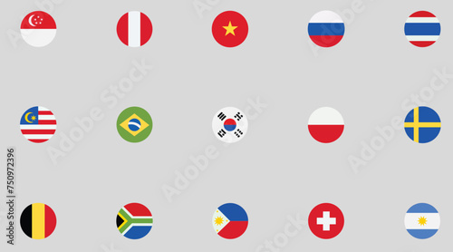 National flags icons