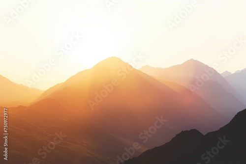 Beautiful sunset over a majestic mountain range. Perfect for travel and nature themed designs