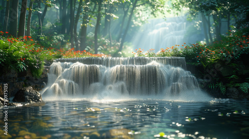 Deep forest waterfall © Matthew