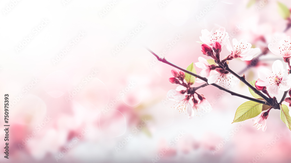 A delicate apricot blossom branch extends across the banner, its pink buds and white flowers adding a touch of elegance and freshness to the scene. A delicate apricot blossom branch extends across the banner, its pink buds and white flowers adding a touch of elegance and freshness to the scene.