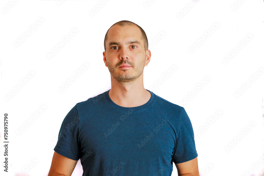 Fototapeta premium bald man on white background