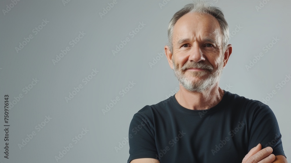 Fototapeta premium a man with her arms crossed