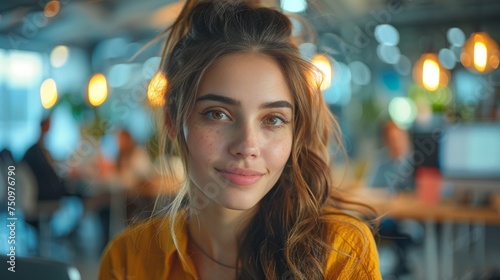 Woman Wearing Glasses Looking at Camera