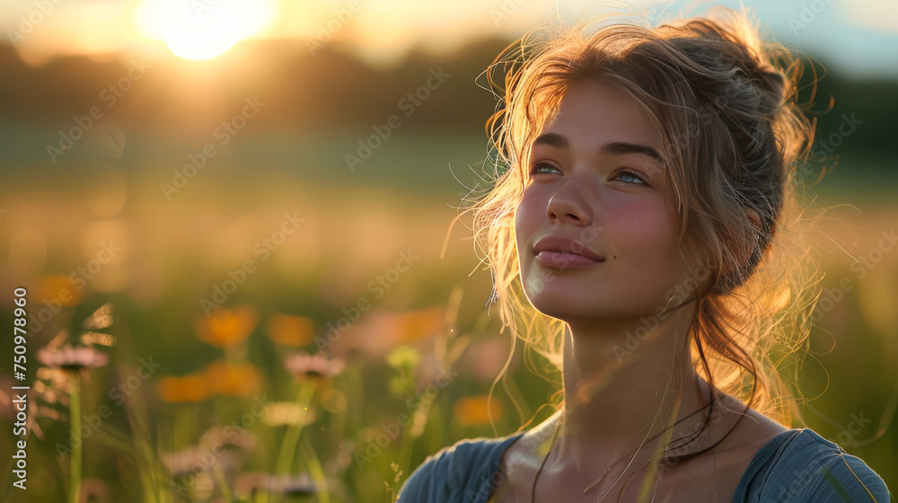 Mindful Moments: Young Woman Serene Nature Retreat Mindful Moments: Young Woman Serene Nature Retreat