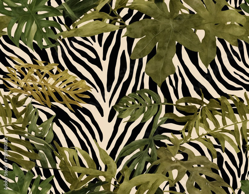 pattern with leaves
