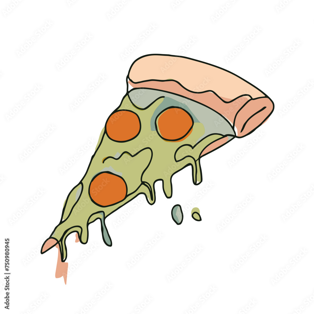 beautiful minimalist graphics slice of pizza with pepperoni beautiful minimalist graphics slice of pizza with pepperoni