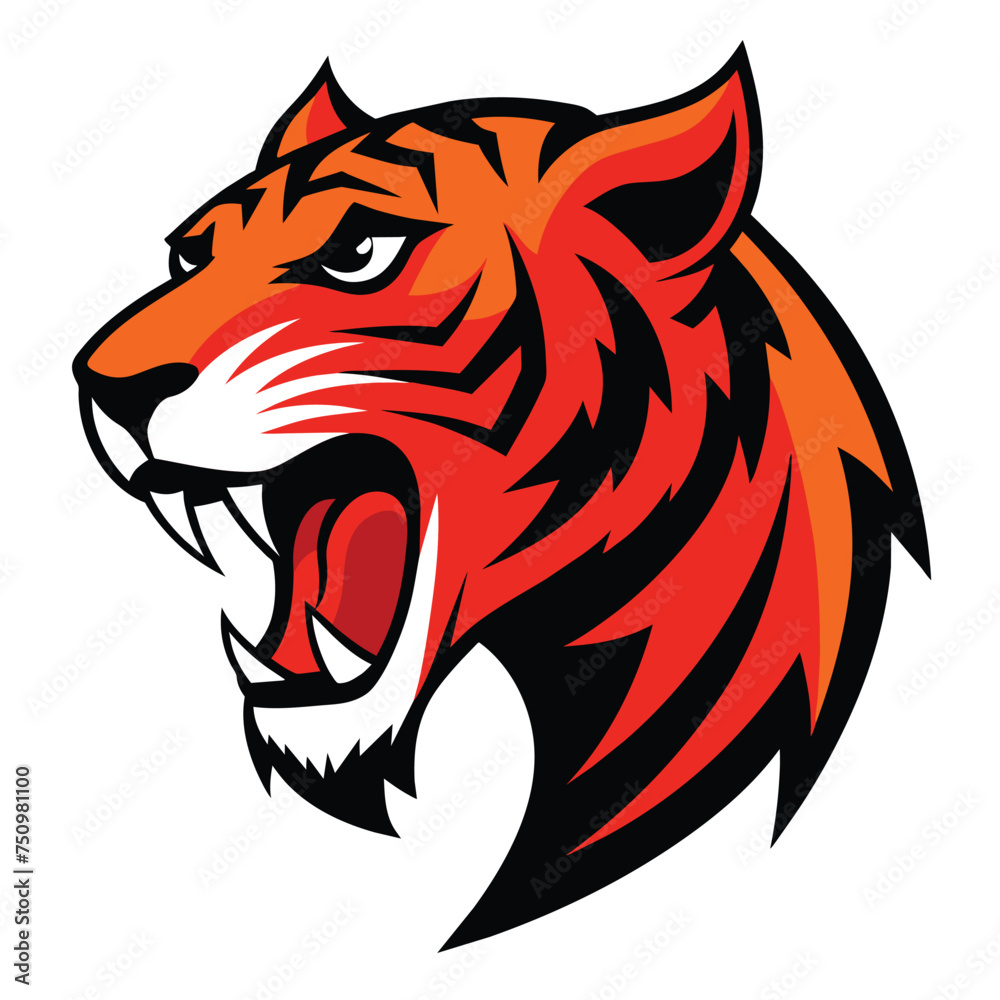Illustration of a tiger head
