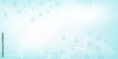Health care and medical pattern innovation concept science background design. Abstract geometric hexagons shape medicine and science background, illustration.