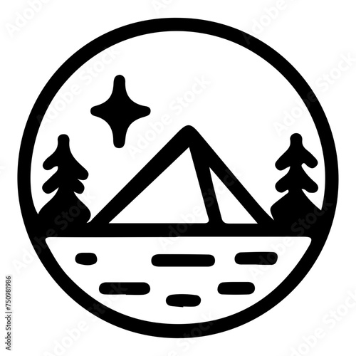 Playful Hand Drawn Outdoor Travel Vector Icon Badges for Crafts and Chat Apps