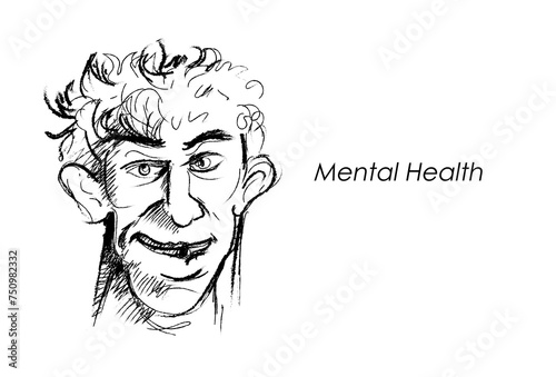 drawing portrait disturbing mental health character
