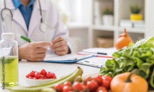 A nutritionists during a consultation