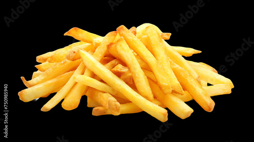 Isolated French Fries on Transparent Background for Culinary Creativity.