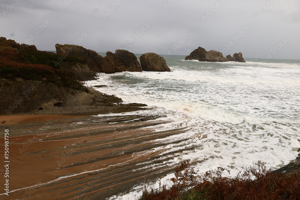 Arnia beach is located in the autonomous community of Cantabria, Spain Arnia beach is located in the autonomous community of Cantabria, Spain