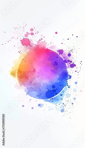 Modern abstract soft colored watercolor background with dominant red and purple hues