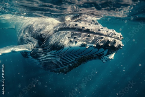 Whale in the sea in polar regions © paul