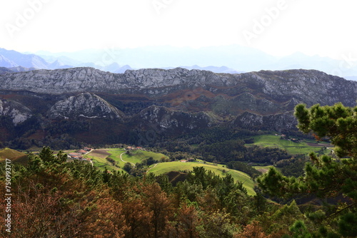 Mirador del Fito located in the province of Asturias, in northern Spain.